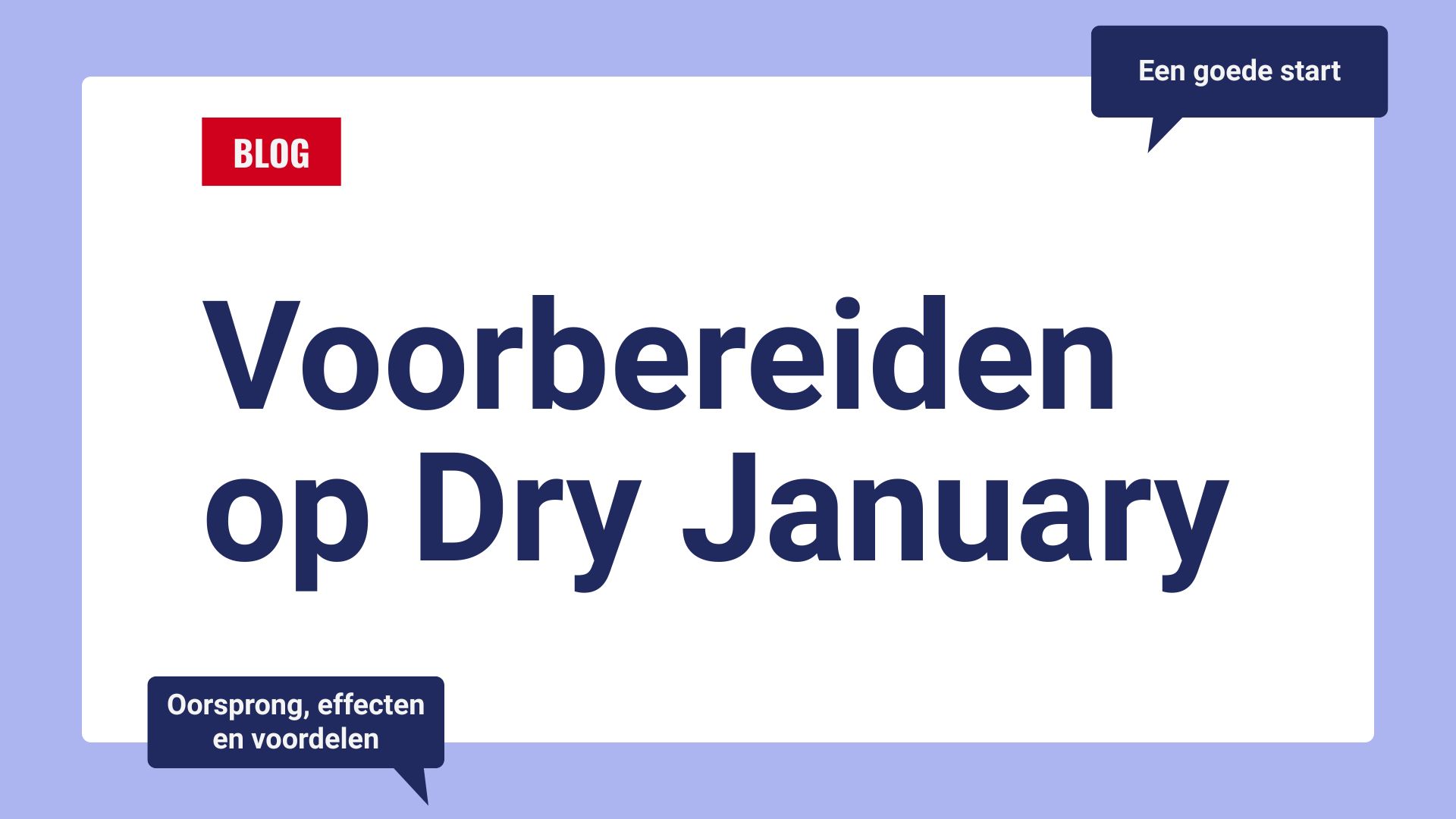 maand zonder alcohol dry January