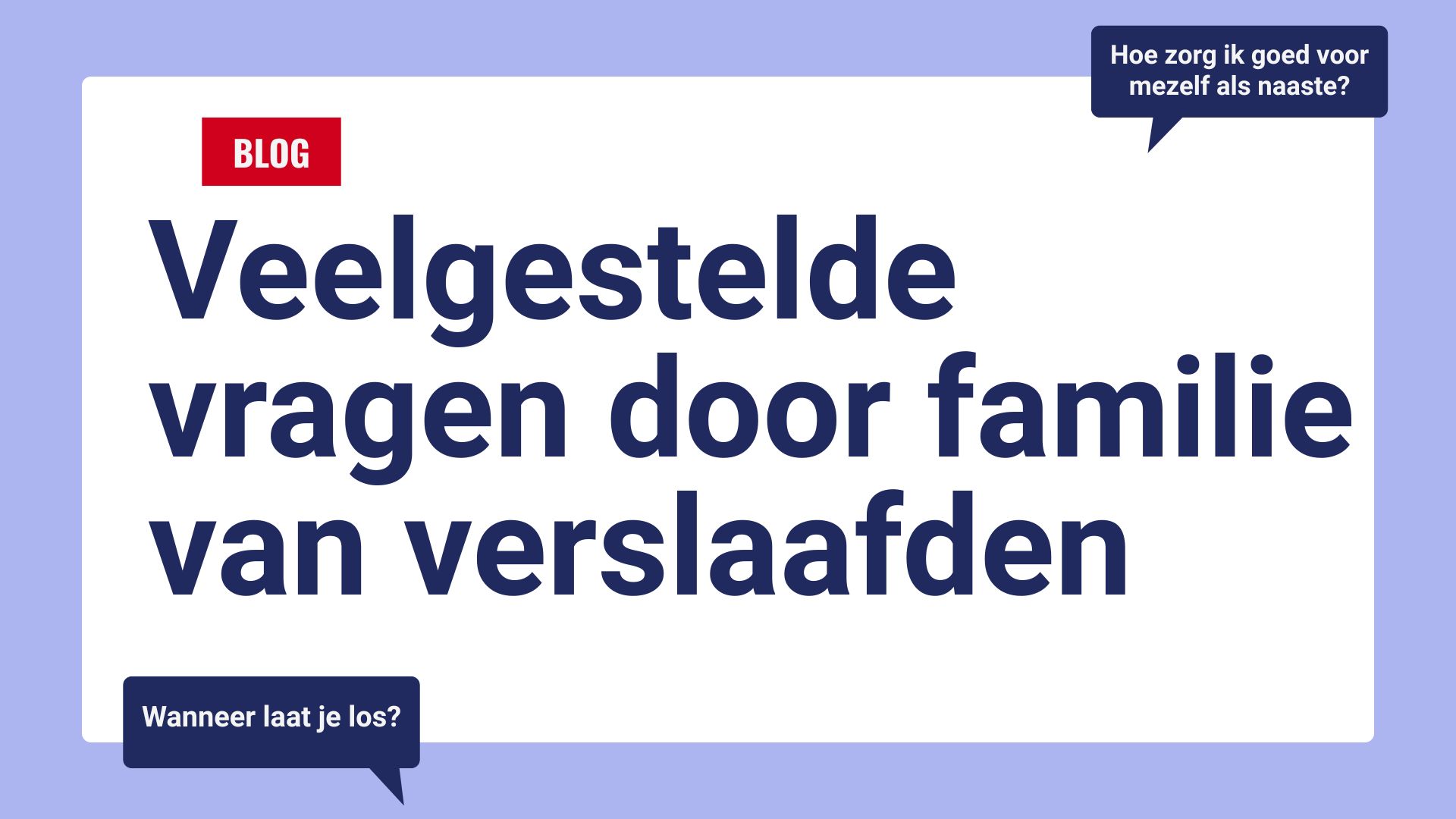 hulp voor familie van verslaafden